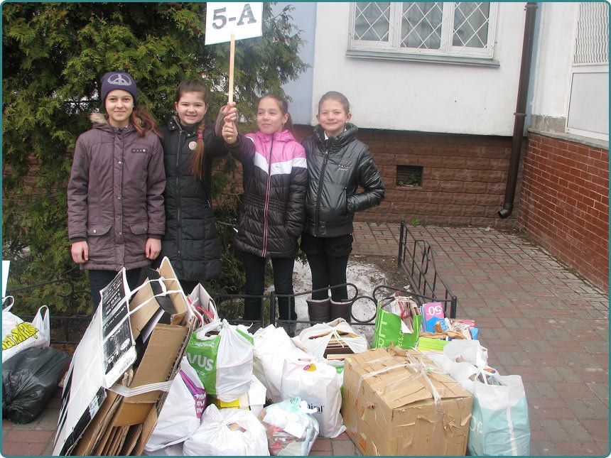 action for the collection of waste paper among students of Scandinavian Gymnasium